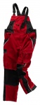 ARBEITSHOSE | Latzhose INFLAME von BEB / Farbe: Fire engine red/Schwarz / 65% Polyester, 35% Baumwolle, 245 g/m