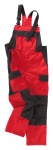 ARBEITSHOSE | Latzhose Premium - Modell 588 von BEB / Farbe: Rot/Schwarz / 60% Baumwolle, 40% Polyester, 300 g/m, CANVAS